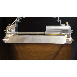 PLAFONNIER DOUBLE TUBE EN VERRE