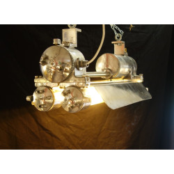 PLAFONNIER DOUBLE TUBE EN VERRE