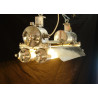 PLAFONNIER DOUBLE TUBE EN VERRE
