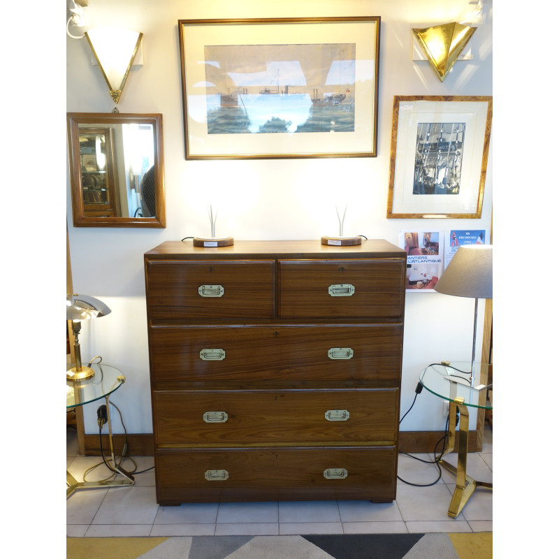 COMMODE COLONIALE EN TECK