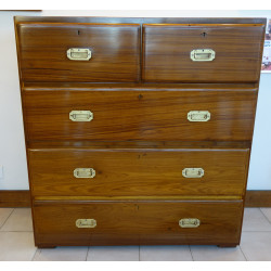 COMMODE COLONIALE EN TECK