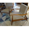 PAIRE DE FAUTEUILS EN TECK