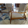 PAIRE DE FAUTEUILS EN TECK