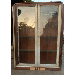 VITRINE TECK ET PALISSANDRE