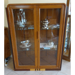 VITRINE TECK ET PALISSANDRE