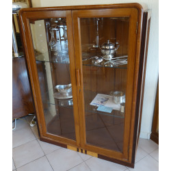 VITRINE TECK ET PALISSANDRE