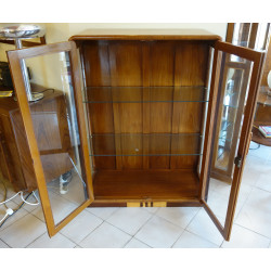VITRINE TECK ET PALISSANDRE